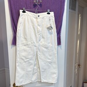 Zara White Midi Skirt